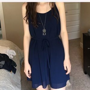 Navy Blue Spring Dress
